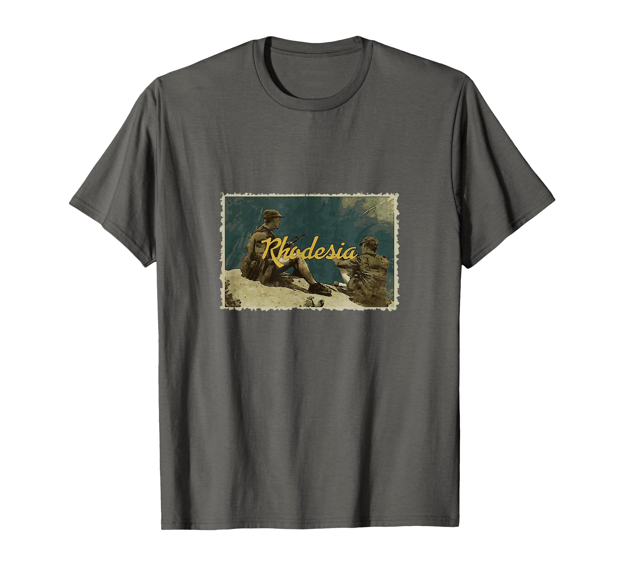 Rhodesian Postcard Soldiers Bush T-Shirt - Casual Everyday Wear for Adults - T-Shirt, Sweatshirt, Hoodie
