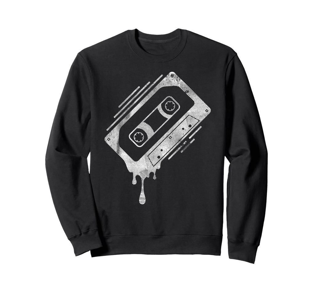 Dripping Cassette Tape Sweatshirt - Casual Everyday Wear Unisex - T-Shirt, Sweatshirt, Hoodie