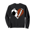 Soccer Football Heart Funny Sweatshirt - Aesthetic Graphic for Adults - T-Shirt, Sweatshirt, Hoodie