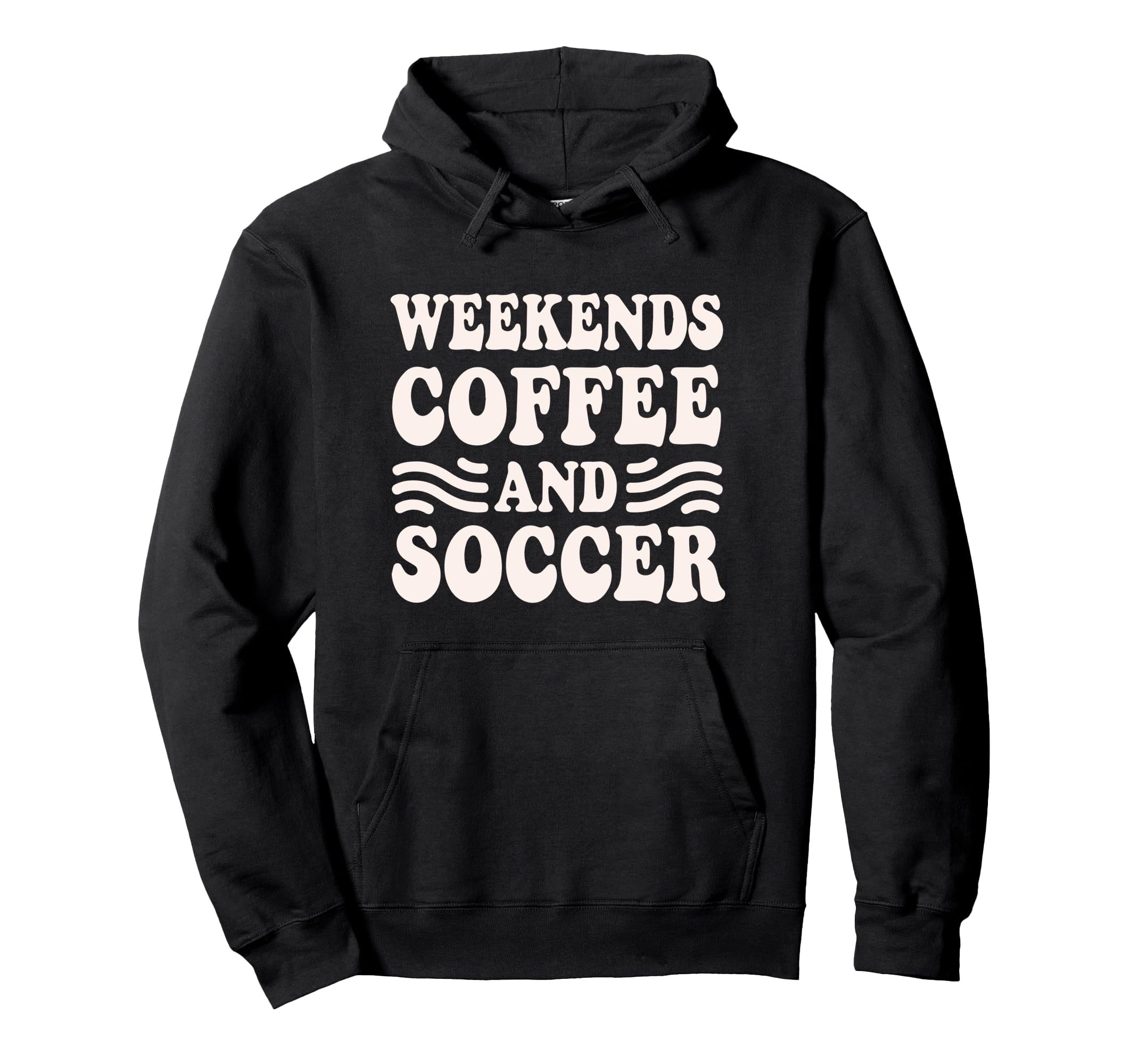 Weekends Coffee And Soccer Groovy Mom Hoodie - Unique Graphic for Adults - T-Shirt, Sweatshirt, Hoodie