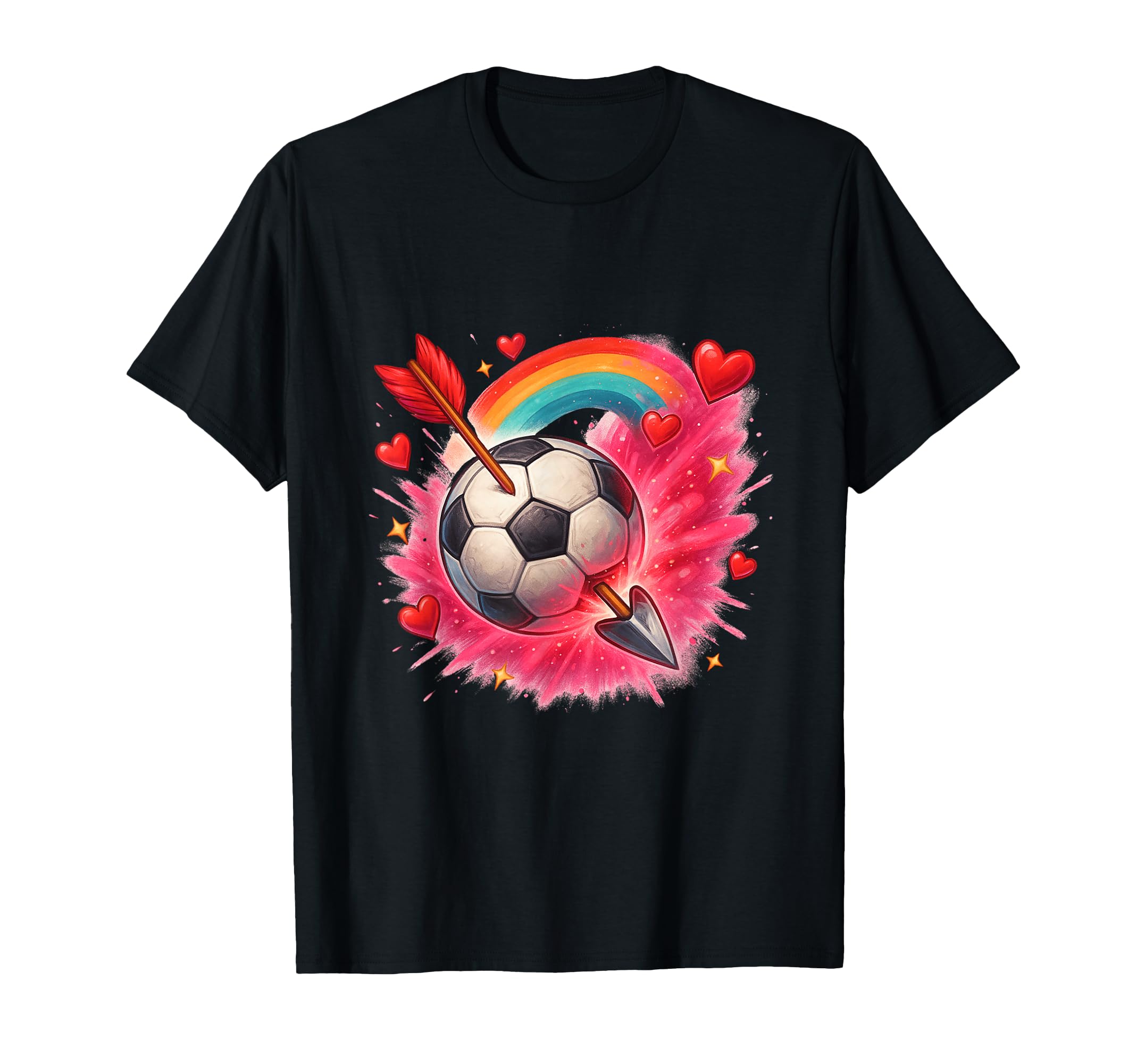 Soccer Love Arrow Heart Energy T-Shirt - Custom Art Print Men Women - T-Shirt, Sweatshirt, Hoodie