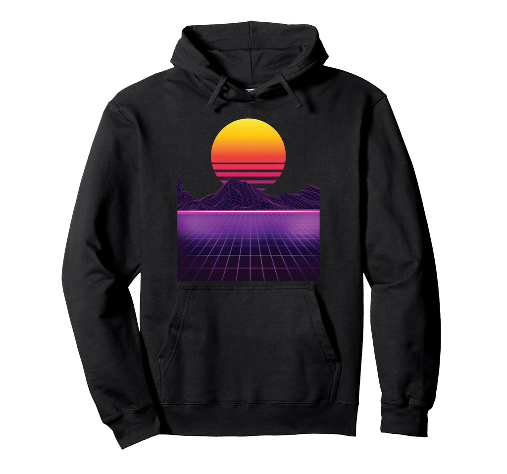 Outrun Synthwave Vaporwave Aesthetic 80S Hoodie - Graphic Print Men Women - T-Shirt, Sweatshirt, Hoodie