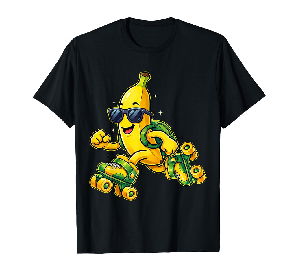 Funny Banana Roller Skates Skater T-Shirt - Casual Everyday Wear Men Women - T-Shirt, Sweatshirt, Hoodie
