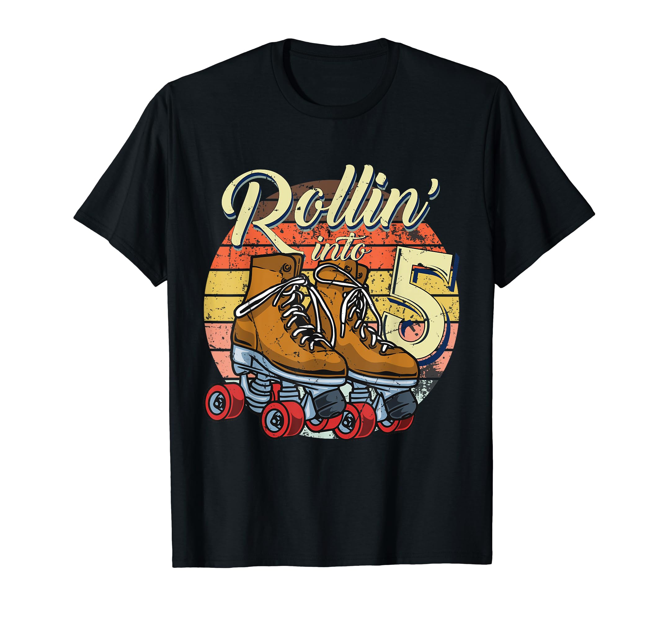 5Th Bday Outfit 5 Year Old Rolling Into T-Shirt - Graphic Print for Adults - T-Shirt, Sweatshirt, Hoodie