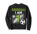 1St Birthday Soccer Theme 1Year Sweatshirt - Fun Novelty Design Men Women - T-Shirt, Sweatshirt, Hoodie