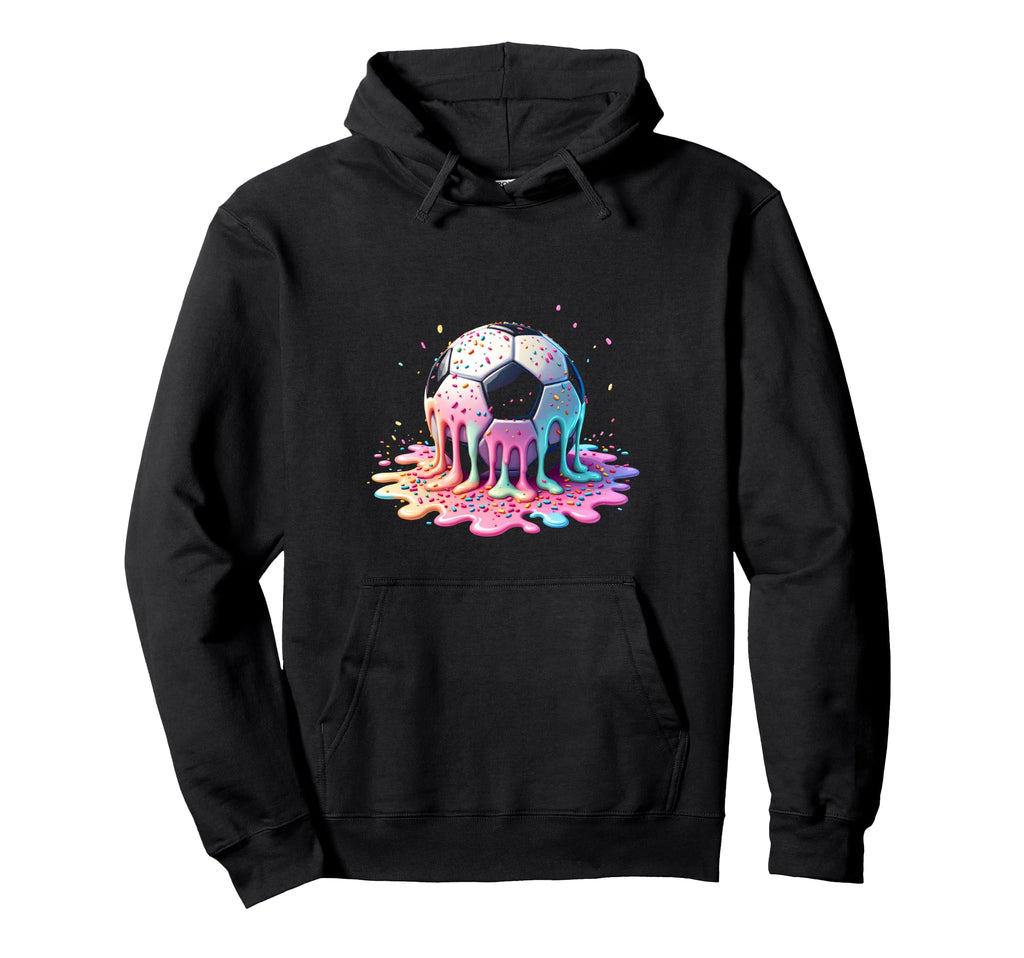 Melting Soccer Ball Hoodie - Streetwear Style Unisex - T-Shirt, Sweatshirt, Hoodie