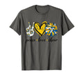 Peace Love Cheerleading Blue Yellow T-Shirt - Streetwear Style Men Women - T-Shirt, Sweatshirt, Hoodie