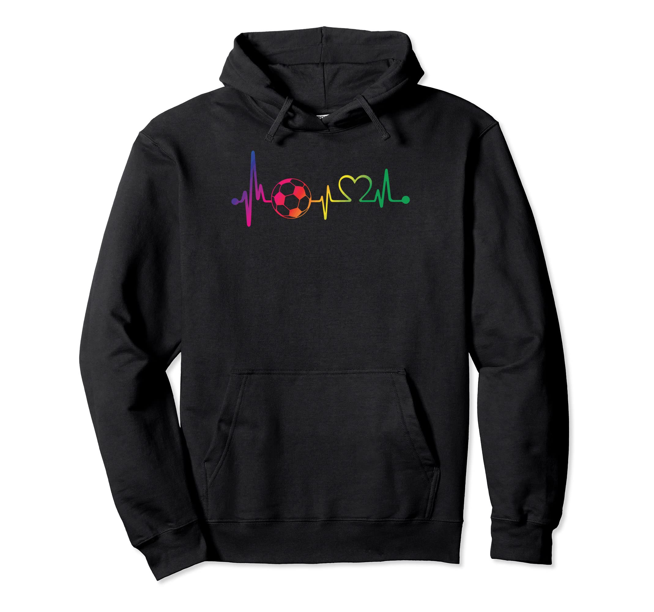 Heartbeat Soccer Fans Soccer Players Hoodie - Fun Novelty Design Unisex - T-Shirt, Sweatshirt, Hoodie