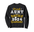 Proud Aunt Class 2024 Graduate Sweatshirt - Trendy Graphic for Adults - T-Shirt, Sweatshirt, Hoodie