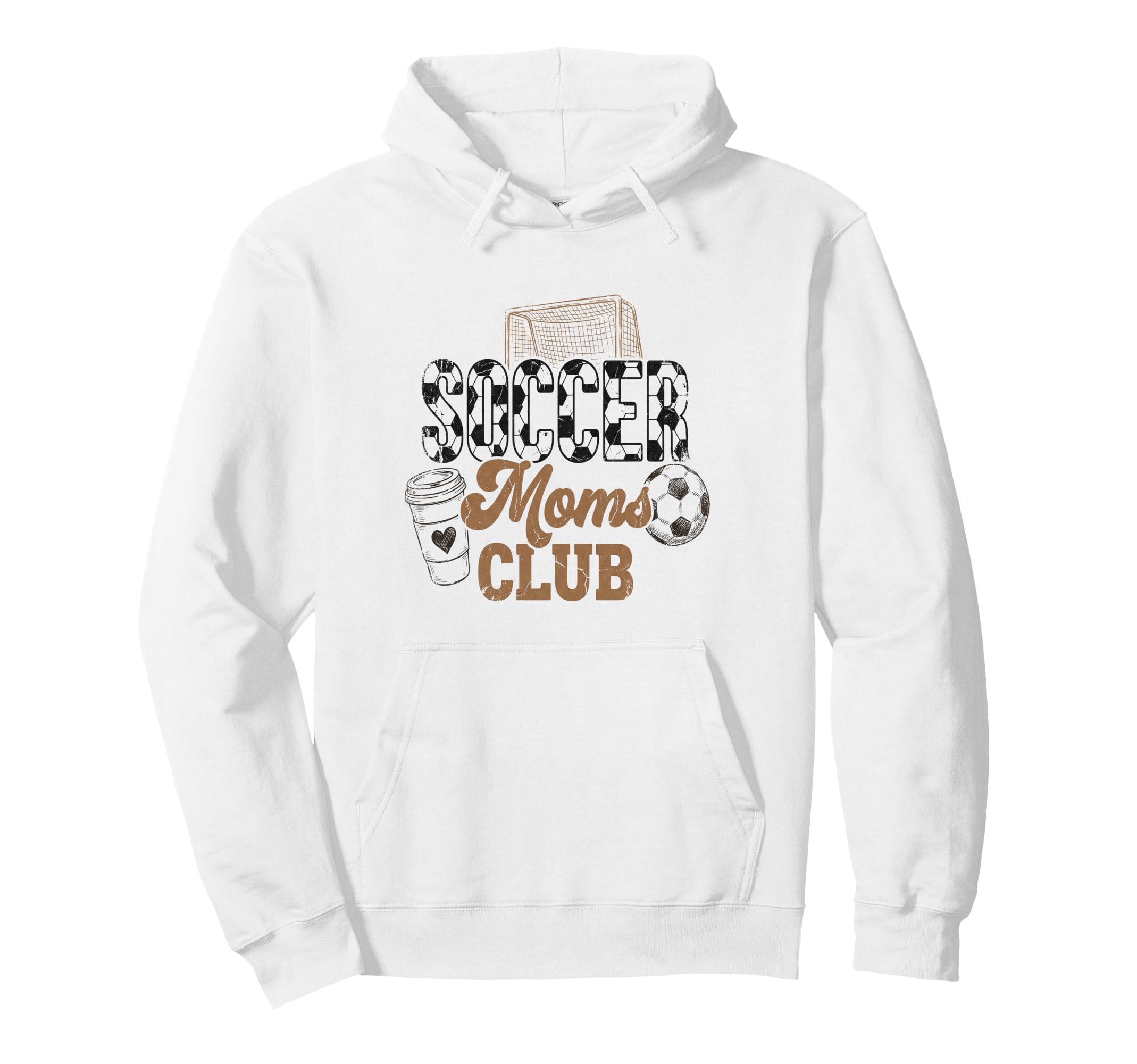 Soccer Moms Club Mama Coffee Mothers Hoodie - Novelty Apparel for Adults - T-Shirt, Sweatshirt, Hoodie