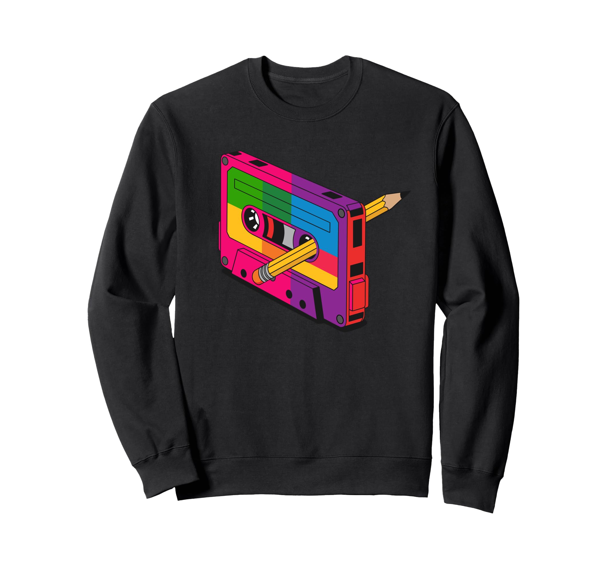 Pop Art Cassette Player Music Sweatshirt - Casual Everyday Wear Men Women - T-Shirt, Sweatshirt, Hoodie