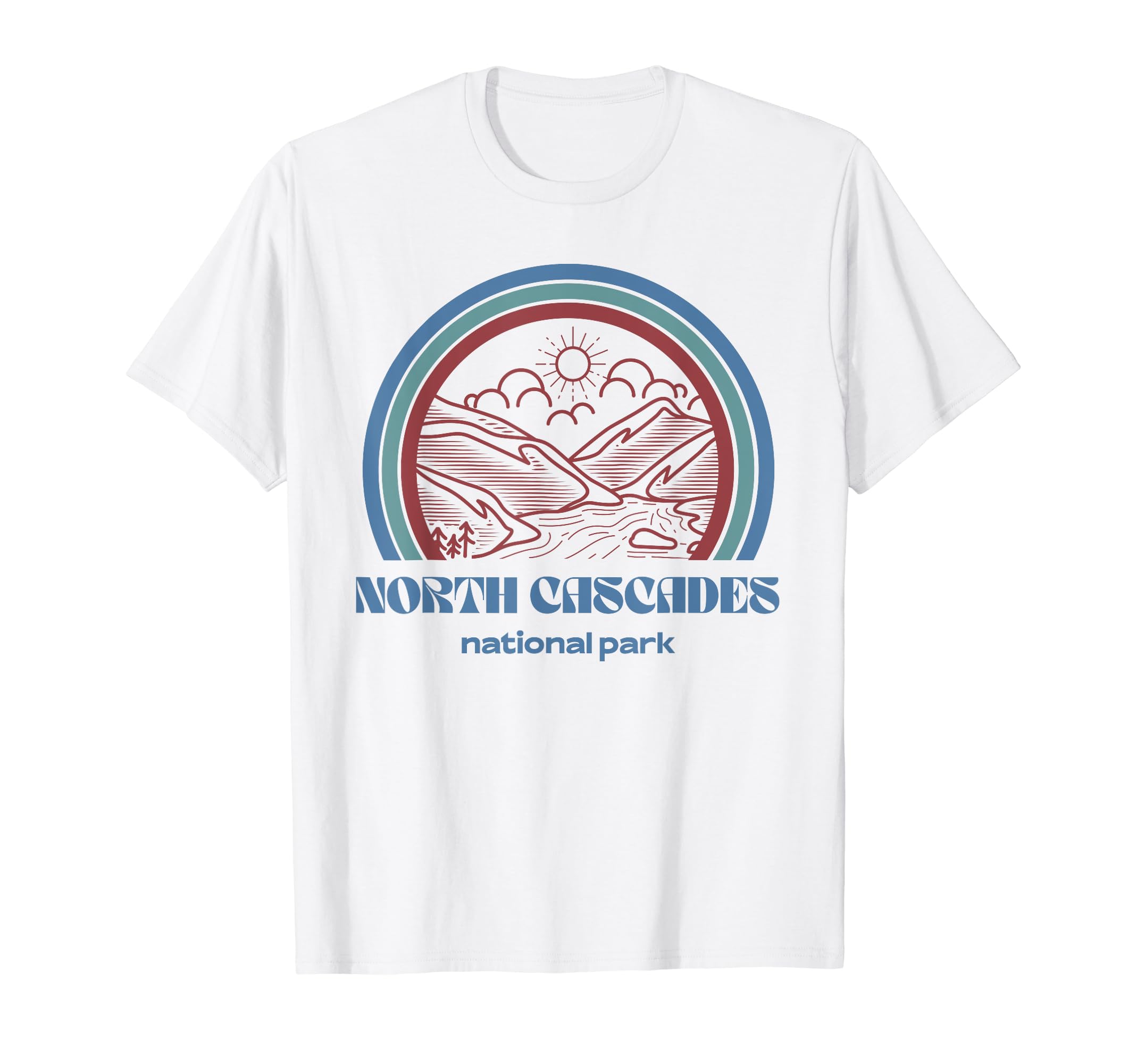 North Cascades National Park Outdoor T-Shirt - Graphic Print Unisex - T-Shirt, Sweatshirt, Hoodie