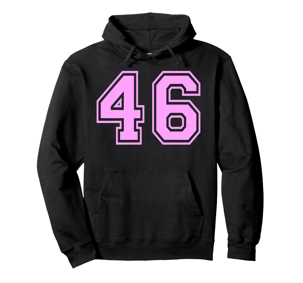 46 Number Forty Six Sports Varsity Hoodie - Minimalist Print Unisex - T-Shirt, Sweatshirt, Hoodie