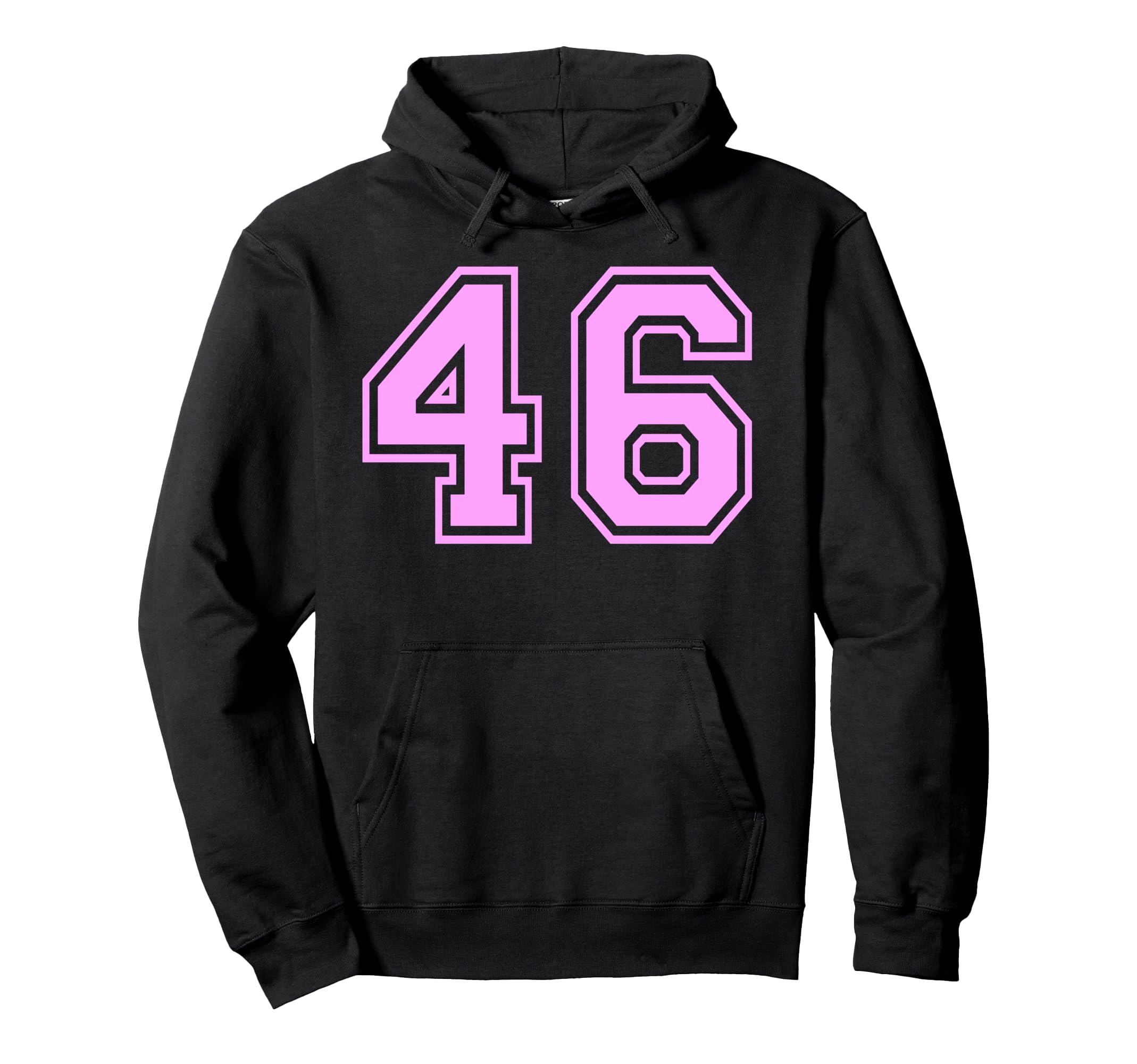 46 Number Forty Six Sports Varsity Hoodie - Minimalist Print Unisex - T-Shirt, Sweatshirt, Hoodie