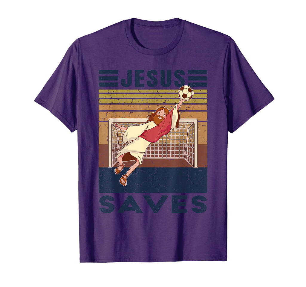 Goalkeeper Jesus Saves Soccer Goal T-Shirt - Unique Graphic Unisex - T-Shirt, Sweatshirt, Hoodie