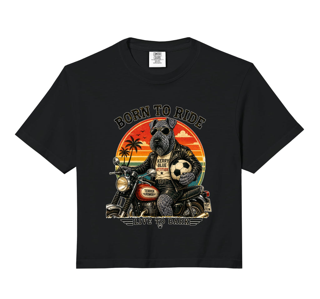 Kerry Blue Terrier Motorbike Love T-Shirt - Aesthetic Graphic Unisex - T-Shirt, Sweatshirt, Hoodie