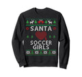 Santa Loves Soccer Funny Ugly Sweatshirt - Novelty Apparel Men Women - T-Shirt, Sweatshirt, Hoodie