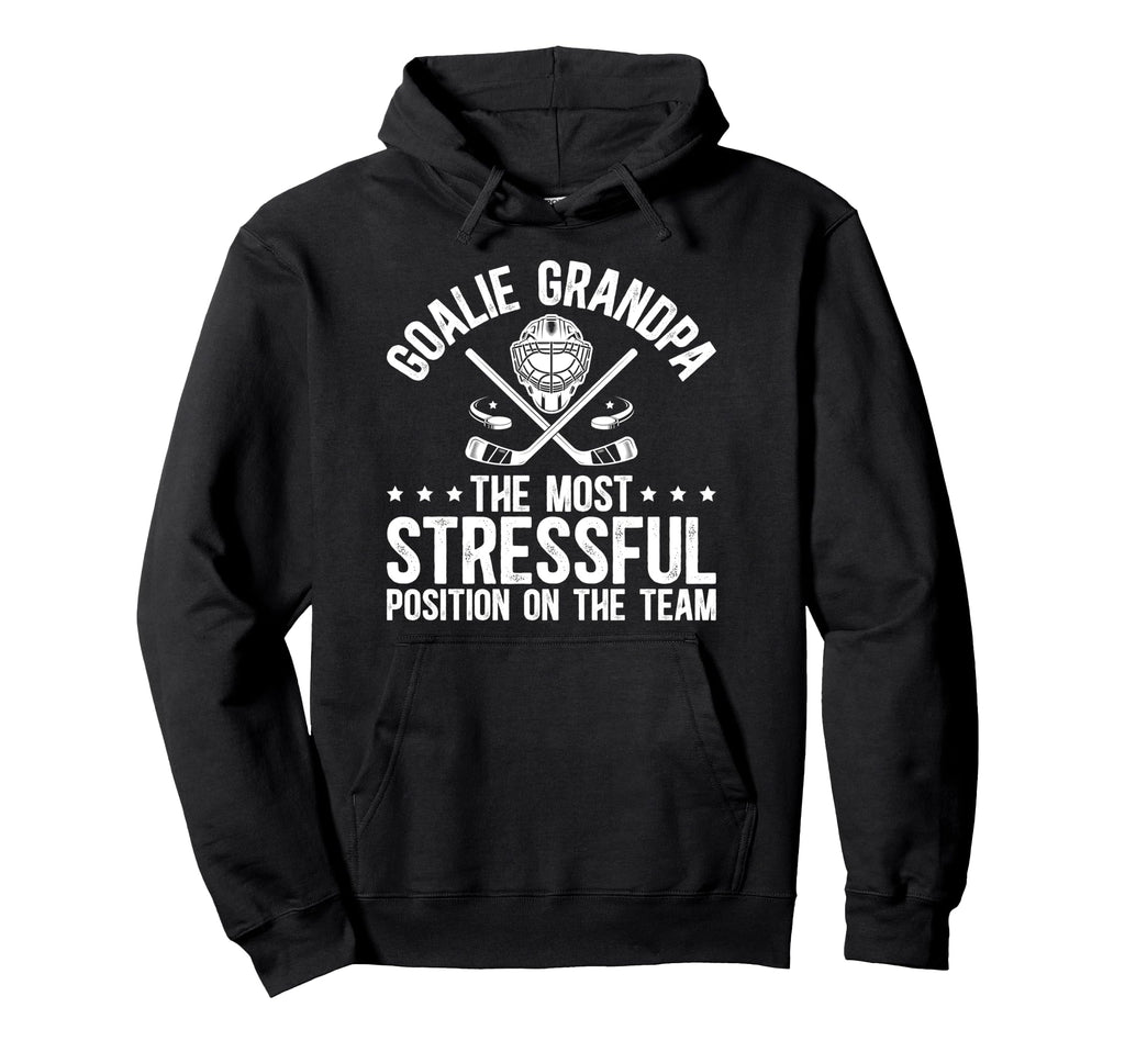 Funny Hockey Goalie Grandpa Hockey Hoodie - Custom Art Print for Adults - T-Shirt, Sweatshirt, Hoodie