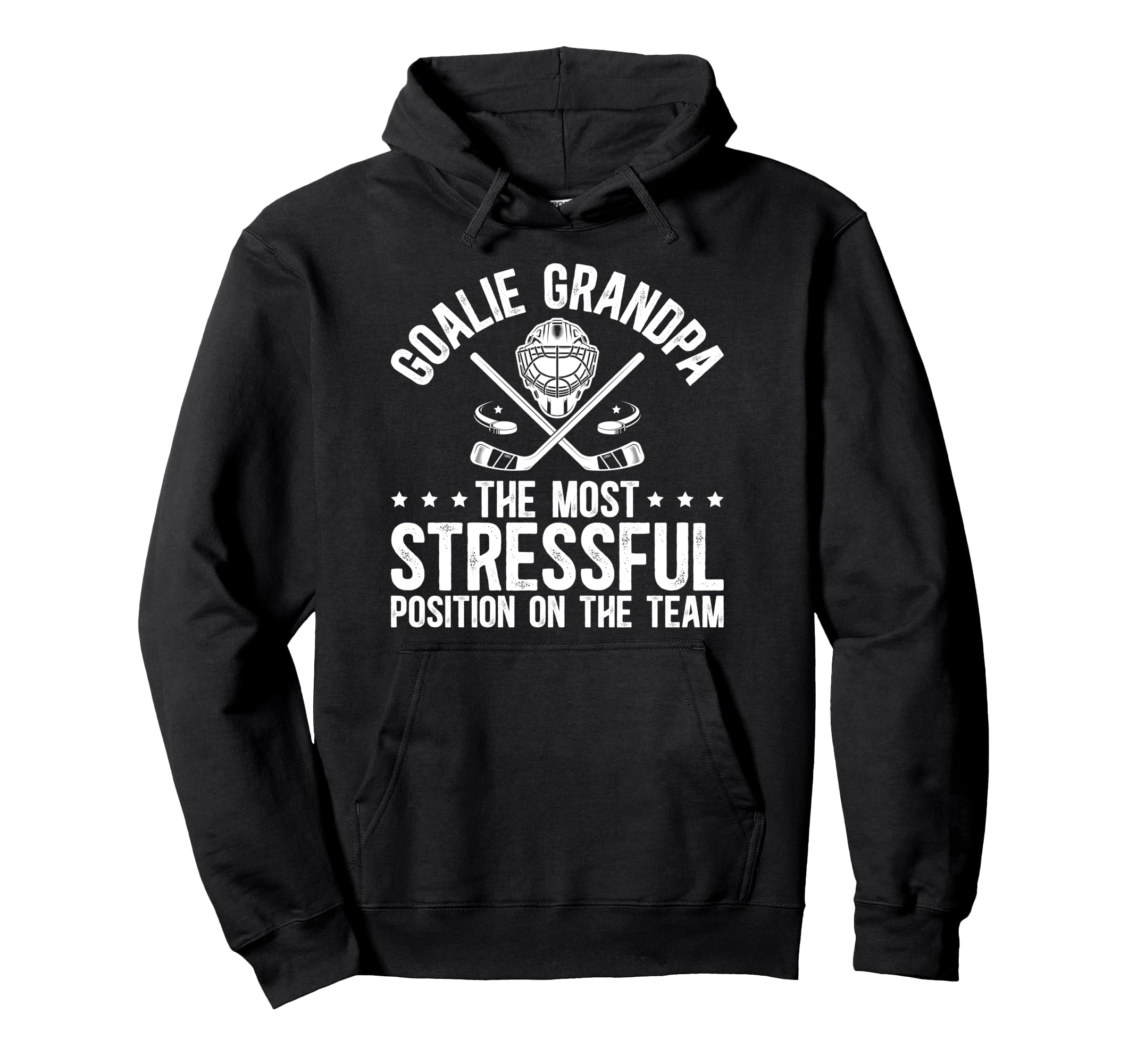 Funny Hockey Goalie Grandpa Hockey Hoodie - Custom Art Print for Adults - T-Shirt, Sweatshirt, Hoodie