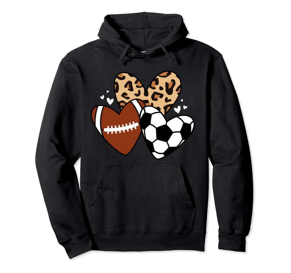 Soccer Football Heart Funny Soccer Football Hoodie - Graphic Print Unisex - T-Shirt, Sweatshirt, Hoodie