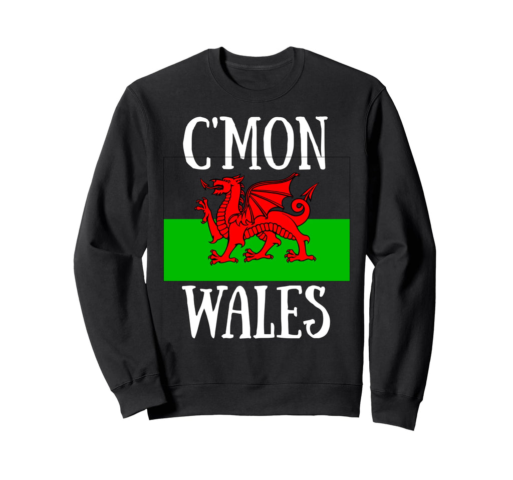 Wales Cymru Flag Love Soccer Sweatshirt - Unique Graphic Men Women - T-Shirt, Sweatshirt, Hoodie