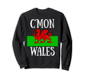 Wales Cymru Flag Love Soccer Sweatshirt - Unique Graphic Men Women - T-Shirt, Sweatshirt, Hoodie