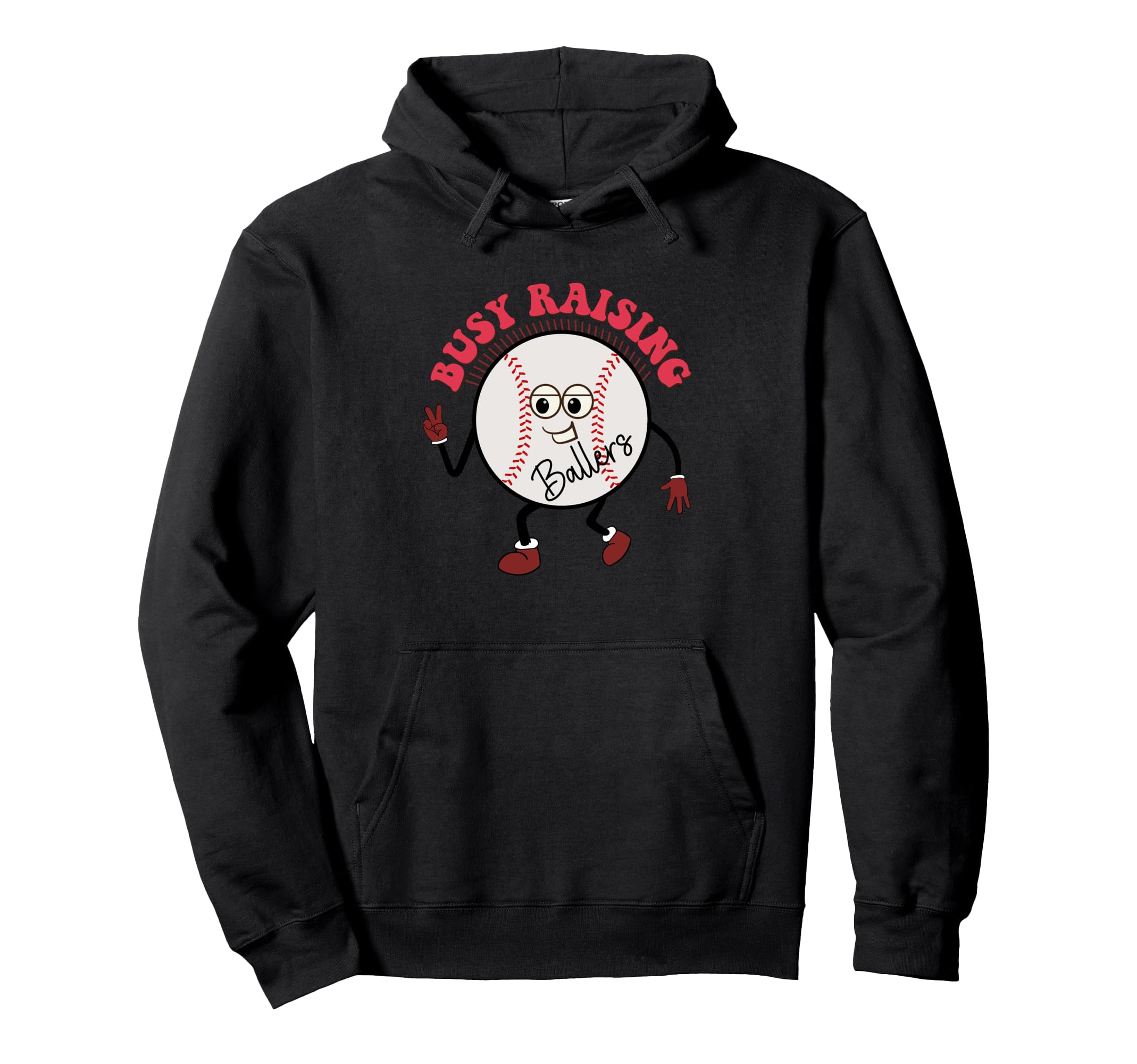 Busy Raising Ballers Fun Baseball Art Hoodie - Custom Art Print Men Women - T-Shirt, Sweatshirt, Hoodie