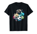 Pug Dog Soccer Champion Fan Ball T-Shirt - Custom Art Print Men Women - T-Shirt, Sweatshirt, Hoodie