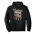 1977 Cassette Tape 47Th Birthday Bday Hoodie - Fun Novelty Design Men Women - T-Shirt, Sweatshirt, Hoodie