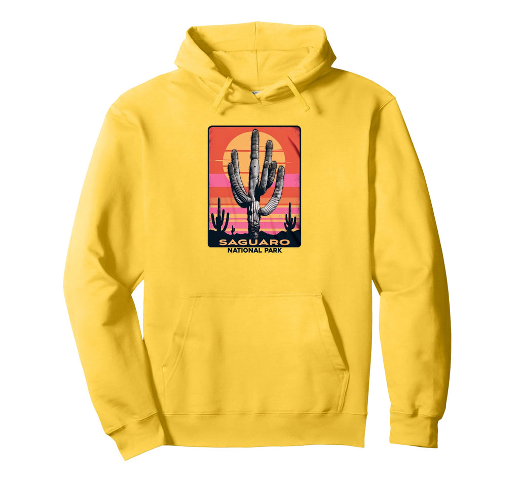 Saguaro National Park Sunset Landscape Hoodie - Trendy Graphic Men Women - T-Shirt, Sweatshirt, Hoodie