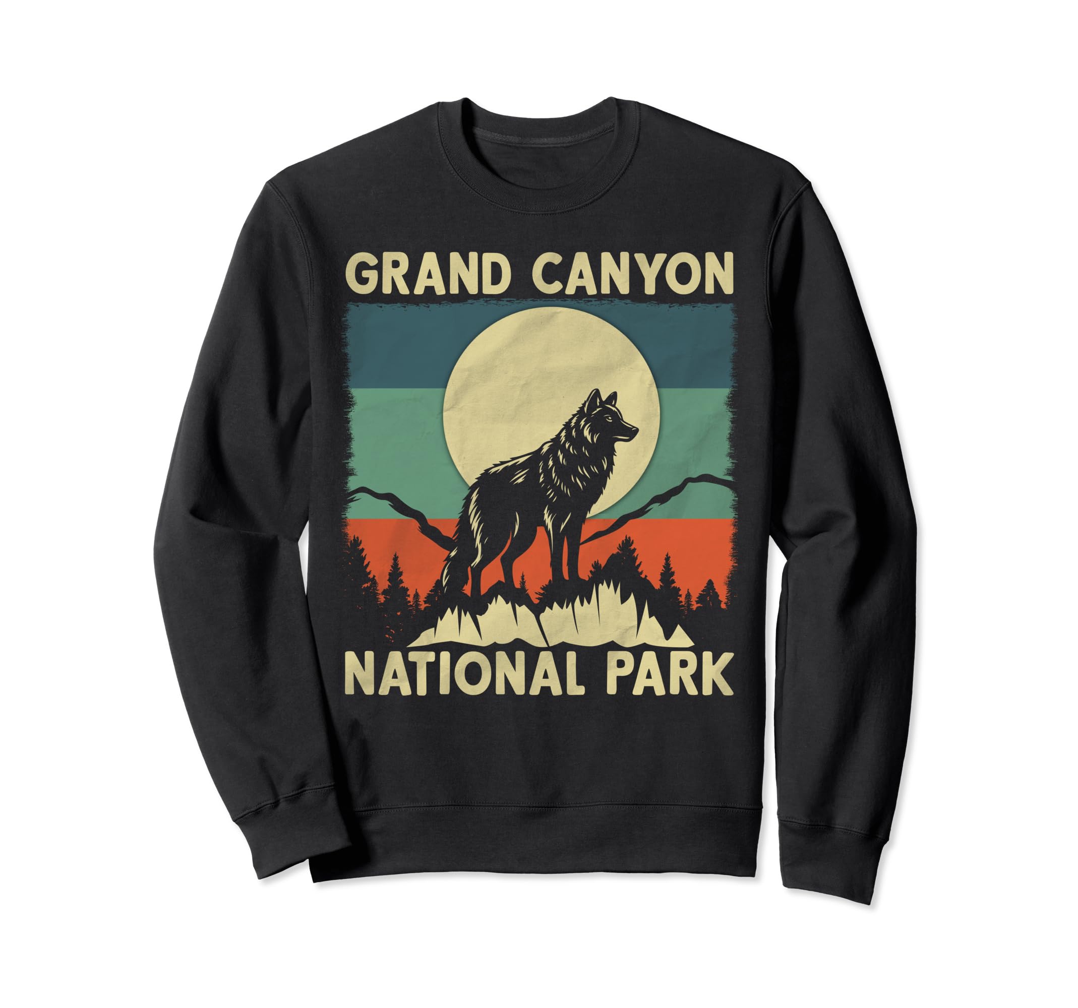 Wolf Grand Canyon National Park Sweatshirt - Graphic Print Men Women - T-Shirt, Sweatshirt, Hoodie
