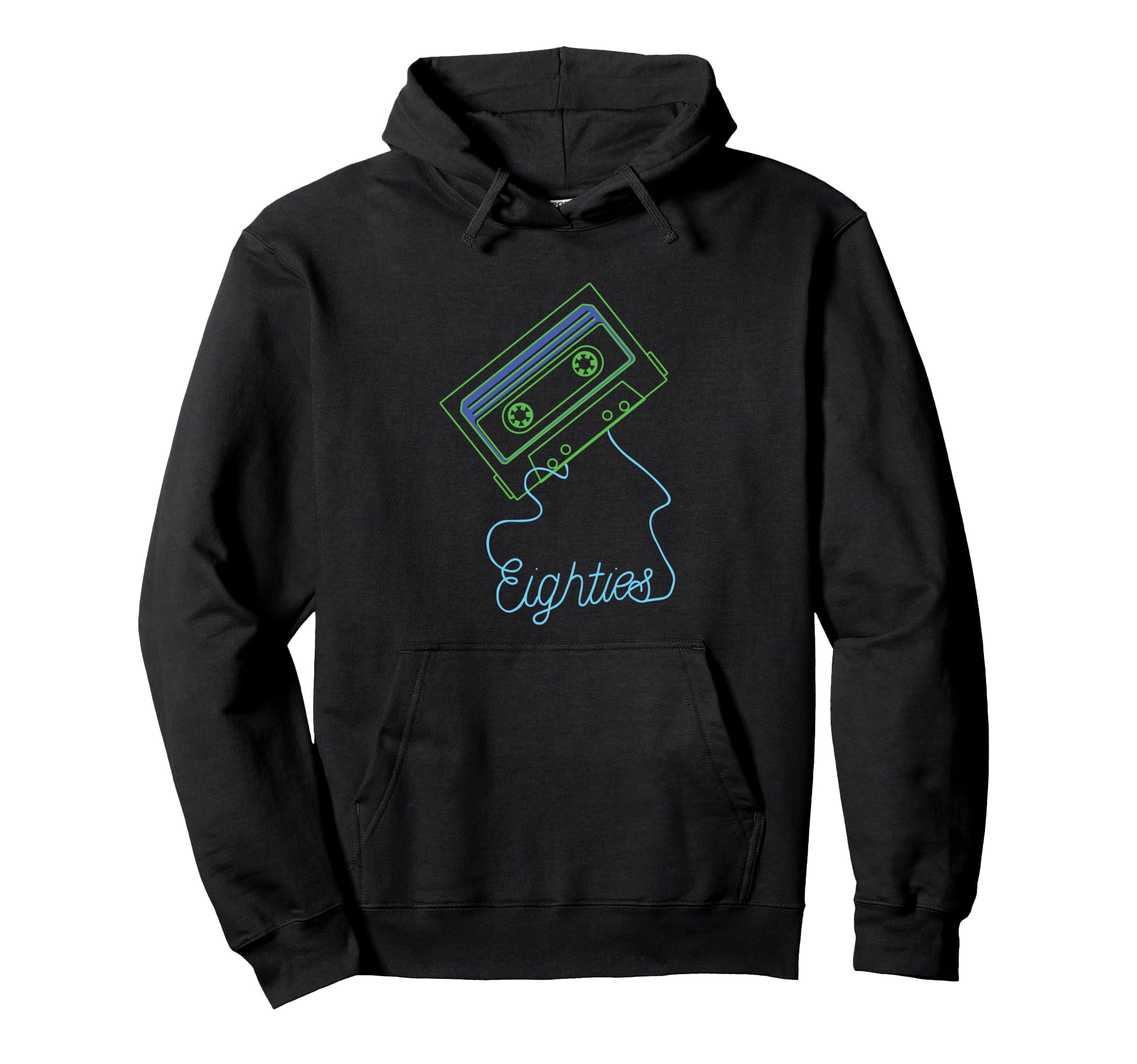 Eighties Cassette Tape Music Hoodie - Casual Everyday Wear for Adults - T-Shirt, Sweatshirt, Hoodie