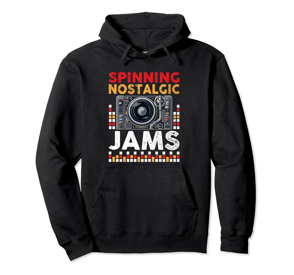 Funny Old School Dj Equipment Table Hoodie - Trendy Graphic for Adults - T-Shirt, Sweatshirt, Hoodie
