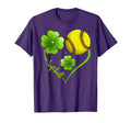 Funny Softball Lover Shamrock Clover Heart T-Shirt - Unique Graphic Unisex - T-Shirt, Sweatshirt, Hoodie