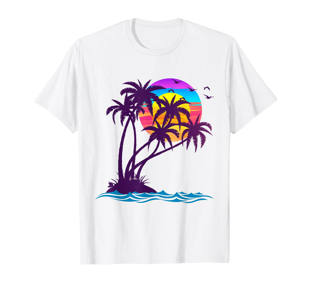 Palm Tree Tropical Beach 60S 70S 90S T-Shirt - Graphic Print Men Women - T-Shirt, Sweatshirt, Hoodie