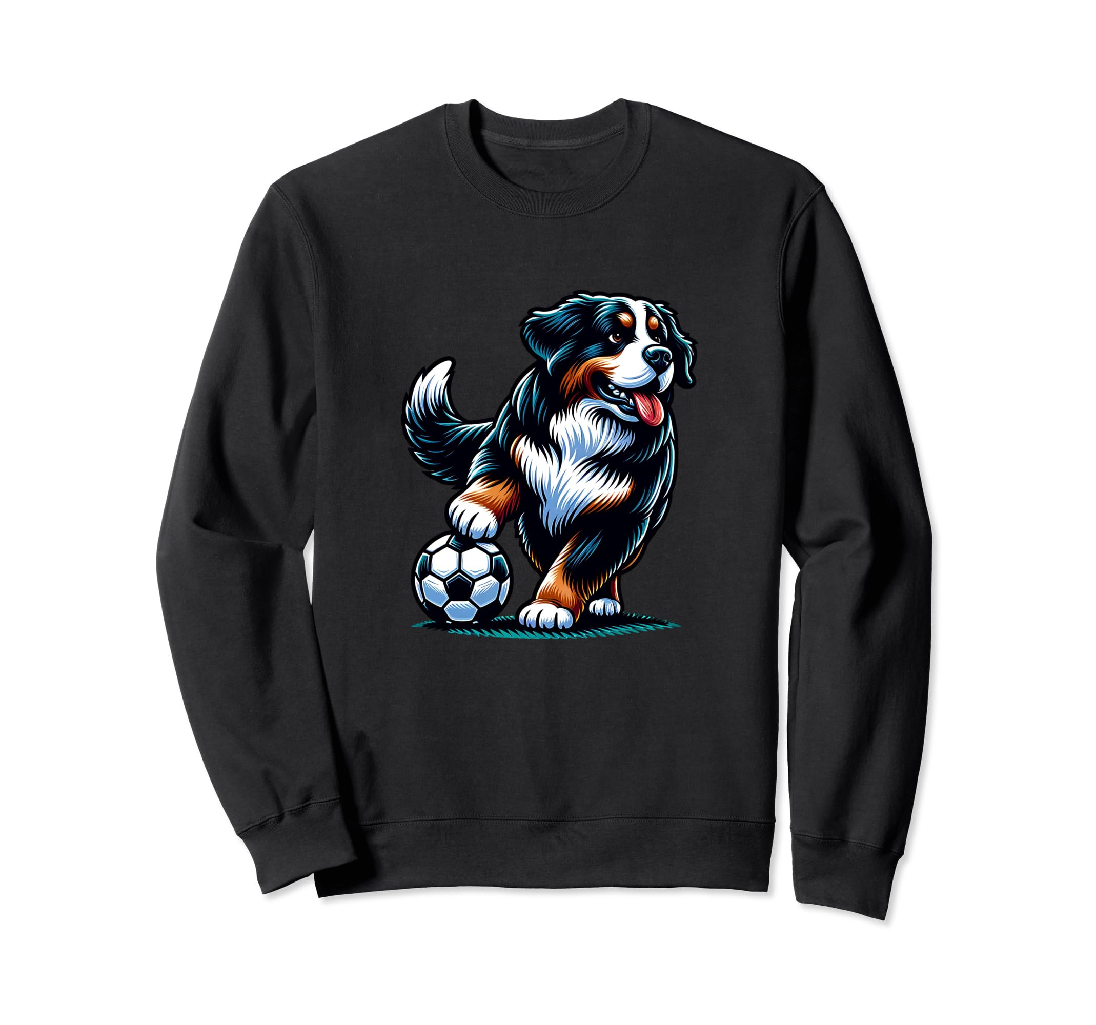 Bernese Mountain Dog Soccer Sweatshirt - Fun Novelty Design for Adults - T-Shirt, Sweatshirt, Hoodie