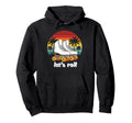 Palm Trees Lets Roll Quad Roller Skates Hoodie - Graphic Print Unisex - T-Shirt, Sweatshirt, Hoodie