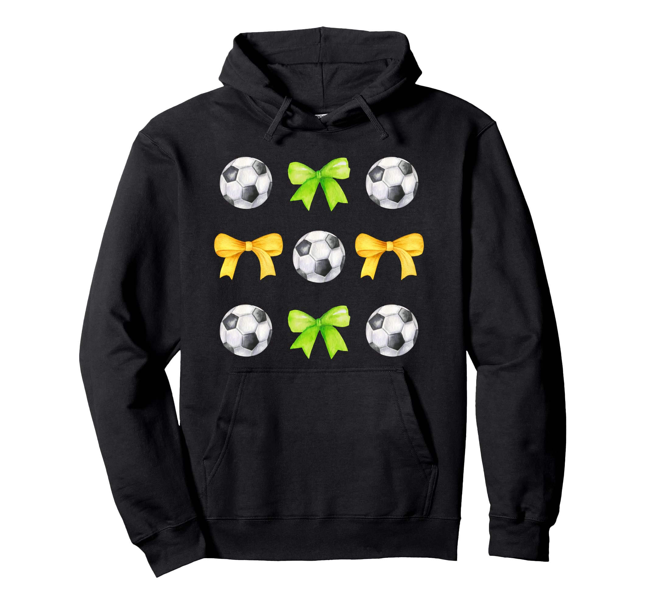 Soccer Balls Bows Womens Soccer Player Hoodie - Graphic Print Men Women - T-Shirt, Sweatshirt, Hoodie