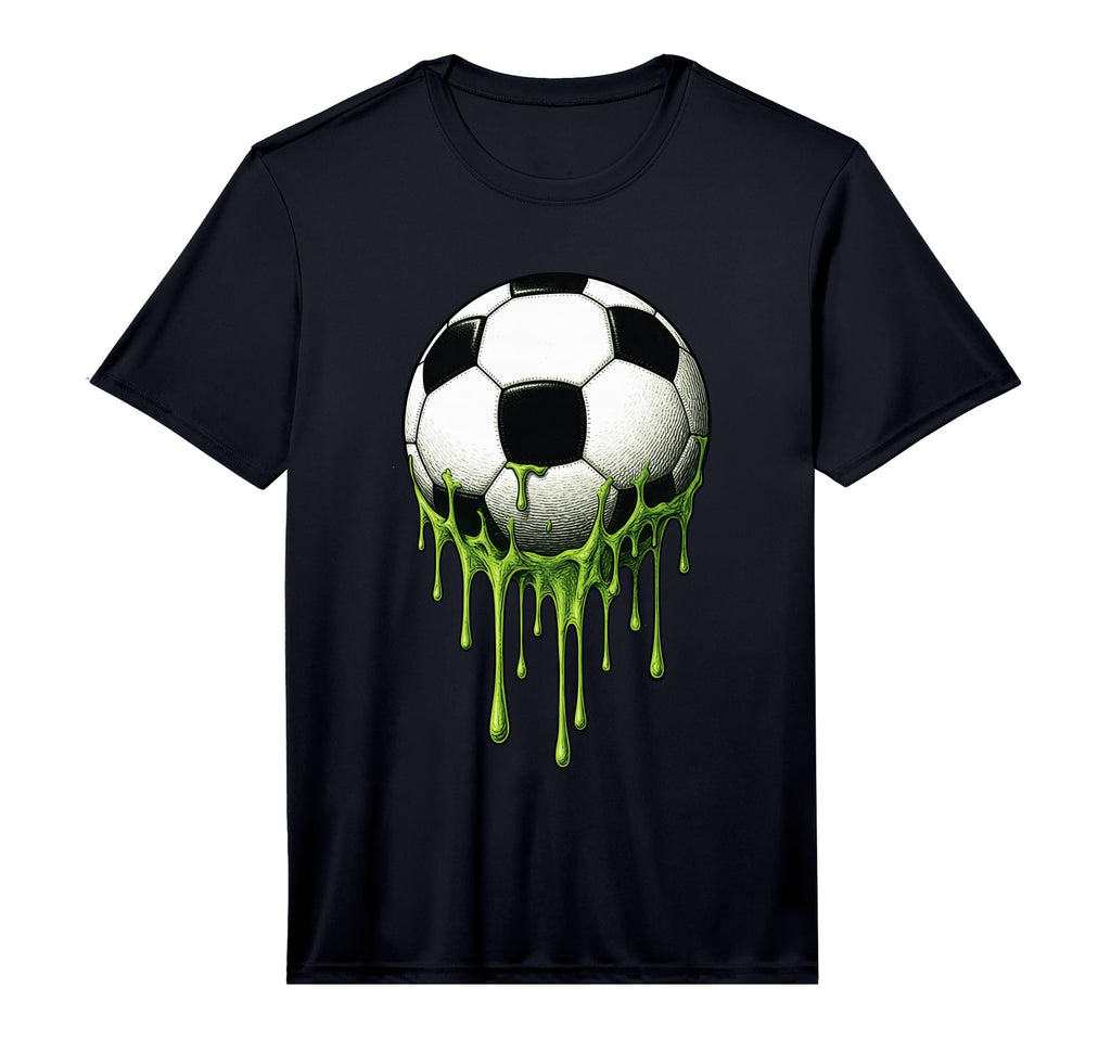 Colorful Green Soccer Drip Sports T-Shirt - Novelty Apparel for Adults - T-Shirt, Sweatshirt, Hoodie