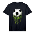 Colorful Green Soccer Drip Sports T-Shirt - Novelty Apparel for Adults - T-Shirt, Sweatshirt, Hoodie