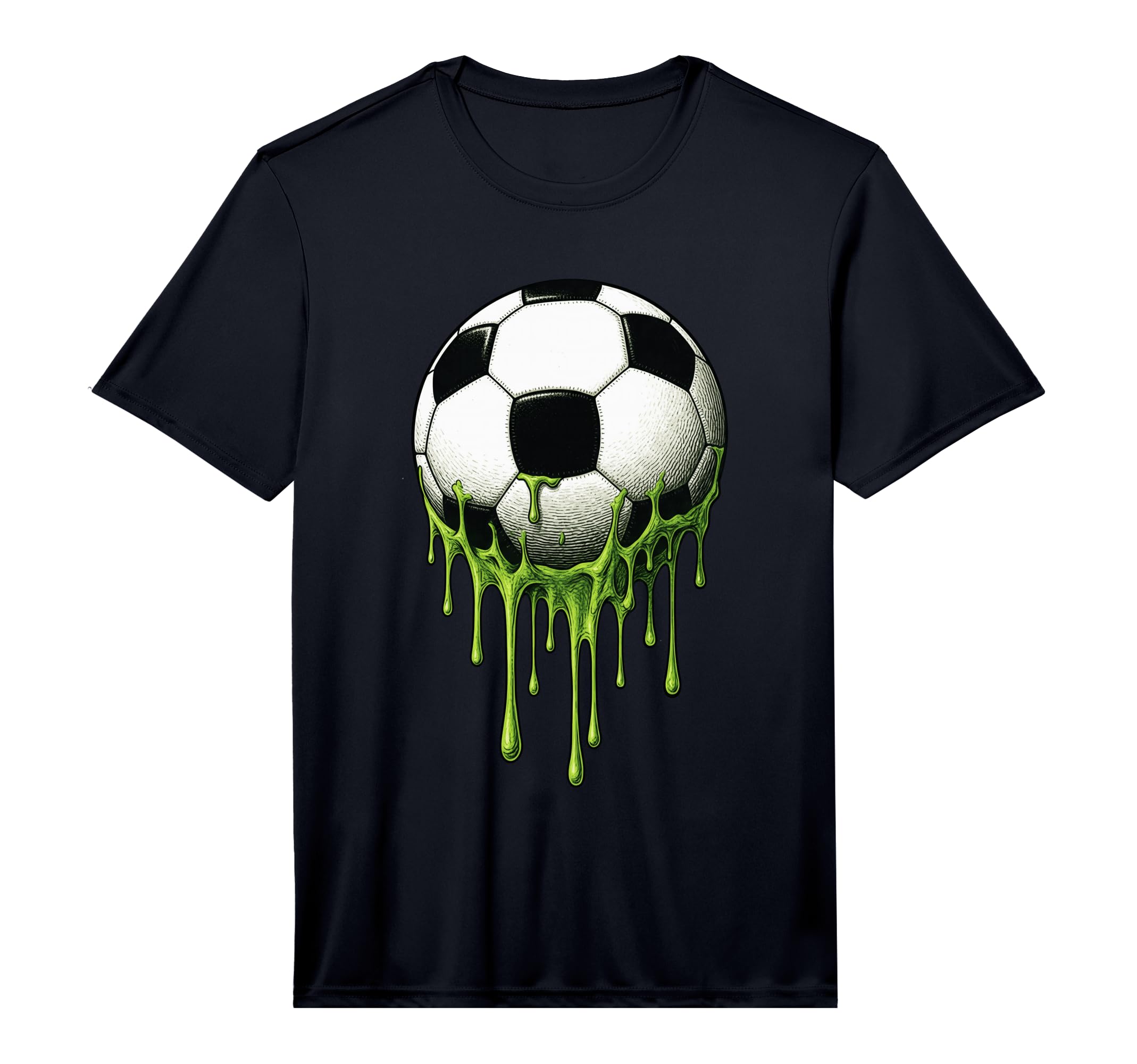 Colorful Green Soccer Drip Sports T-Shirt - Novelty Apparel for Adults - T-Shirt, Sweatshirt, Hoodie