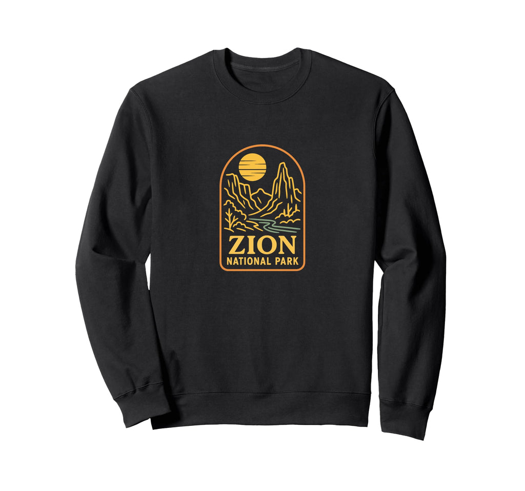 Zion National Park Minimalist Line Sweatshirt - Streetwear Style Men Women - T-Shirt, Sweatshirt, Hoodie