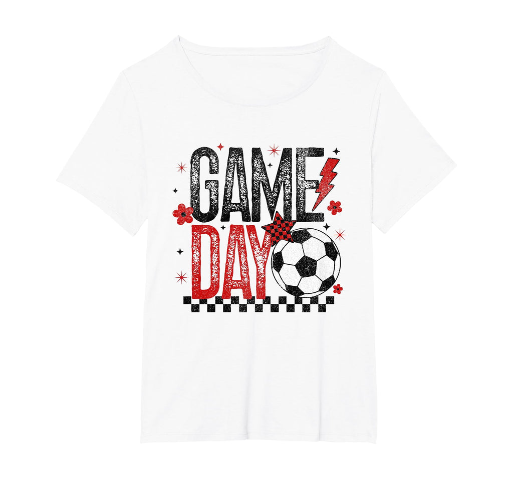 Game Day Soccer Season Checkered T-Shirt - Custom Art Print for Adults - T-Shirt, Sweatshirt, Hoodie