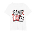 Game Day Soccer Season Checkered Black T-Shirt - Minimalist Print Unisex - T-Shirt, Sweatshirt, Hoodie