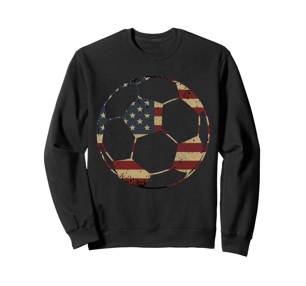 Soccer American Flag Patriotic Sweatshirt - Minimalist Print Unisex - T-Shirt, Sweatshirt, Hoodie