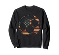 Soccer American Flag Patriotic Sweatshirt - Minimalist Print Unisex - T-Shirt, Sweatshirt, Hoodie