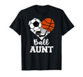 Ball Aunt Heart Funny Soccer T-Shirt - Fun Novelty Design Men Women - T-Shirt, Sweatshirt, Hoodie
