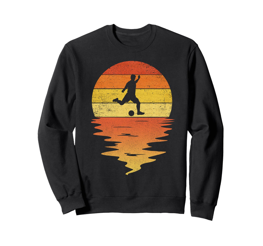 Soccer Football Sunset 70S Soccer Sweatshirt - Novelty Apparel Men Women - T-Shirt, Sweatshirt, Hoodie