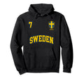 Sweden Team No 7 Sports Swedish Flag Hoodie - Streetwear Style for Adults - T-Shirt, Sweatshirt, Hoodie