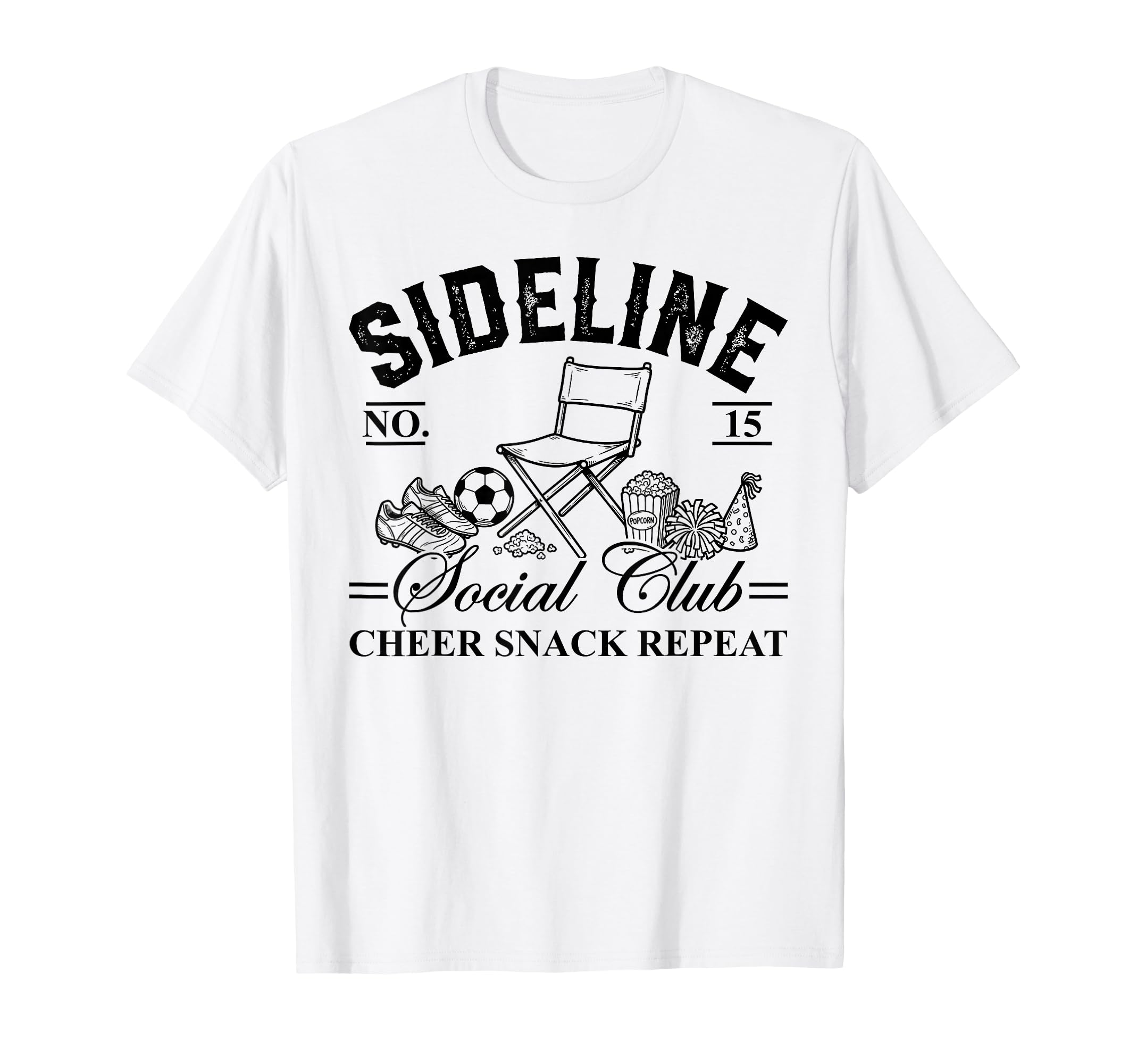 Funny Sideline Social Club Soccer Mom Game T-Shirt - Trendy Graphic Unisex - T-Shirt, Sweatshirt, Hoodie